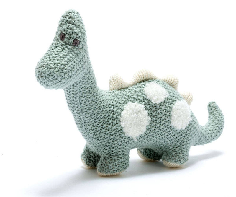 Small Teal Organic Cotton Diplodocus Dinosaur Plush Toy