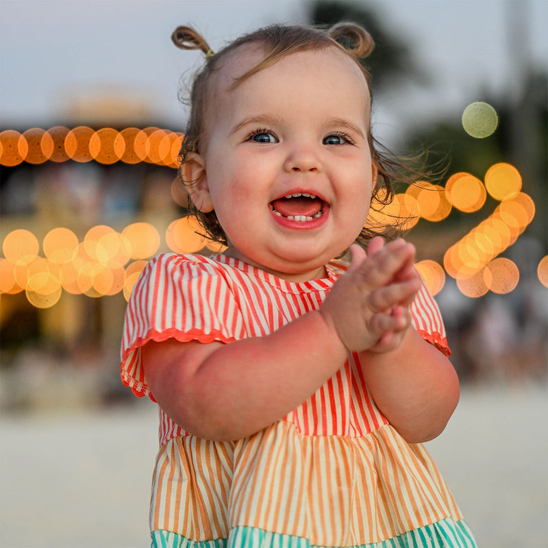 Sophie Tiered Dress - Cabana RicRac - Faded Multicolor (12-18Mo, 6-7Y)