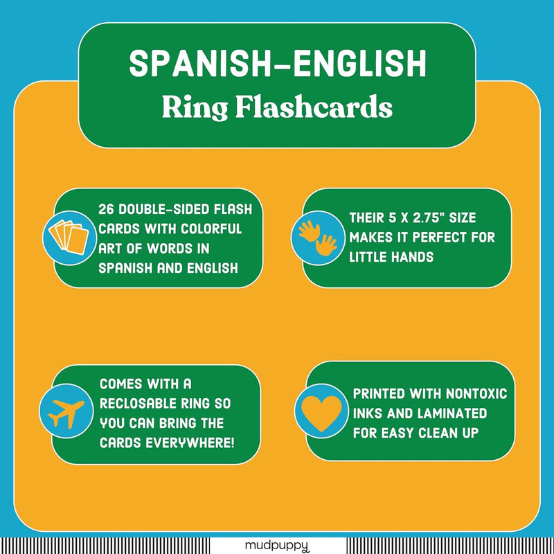 Spanish English ABC - Ring Flash Cards