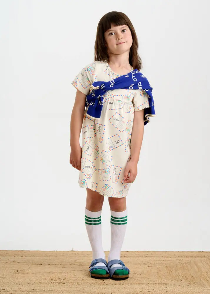 Sprinkles - Postcard Jersey Baby & Kids Short Sleeve Dress (12-18Mo, 18-24Mo)