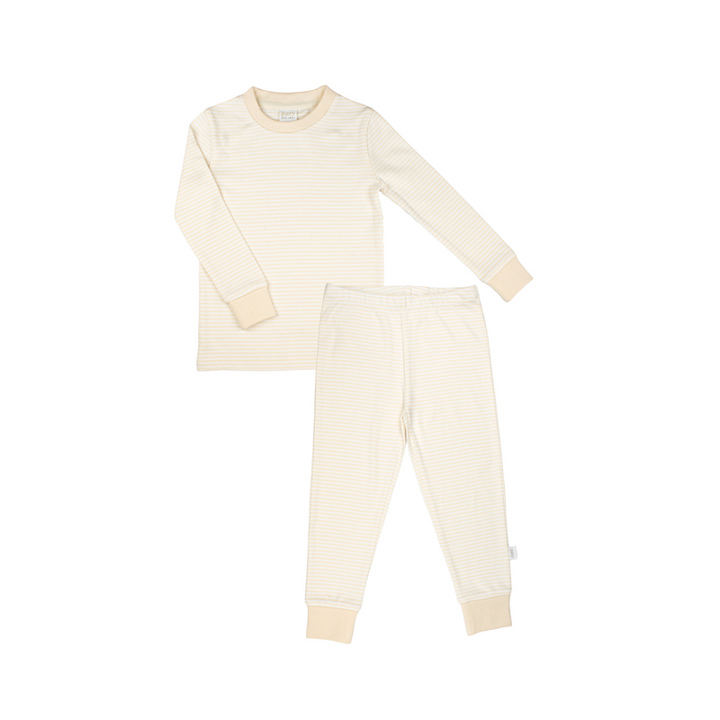 Striped 2-Piece PJ Set - Oatmeal Stripe