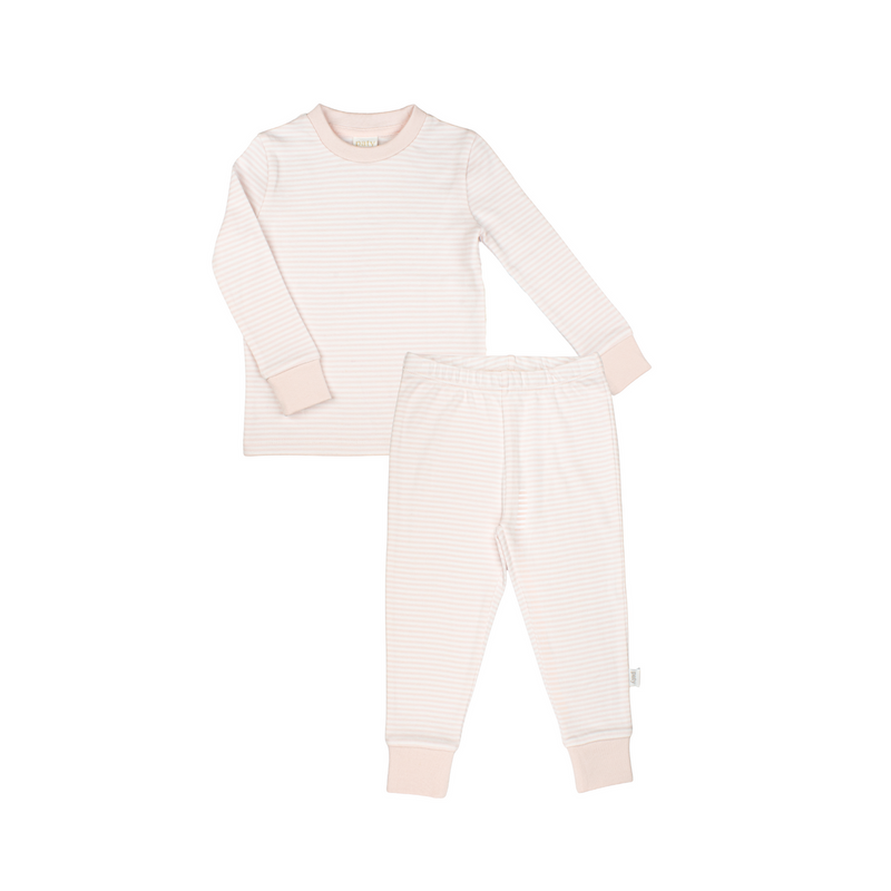 Striped 2-Piece PJ Set - Pink Stripe