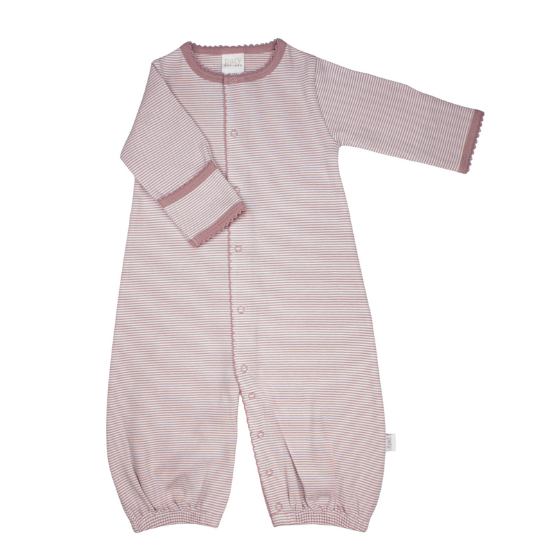 Striped Converter Gown - Mauve Stripe