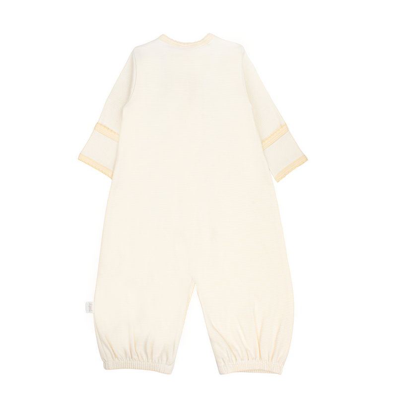 Striped Converter Gown - Oatmeal Stripe