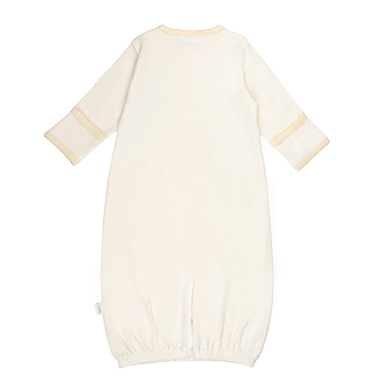Striped Converter Gown - Oatmeal Stripe
