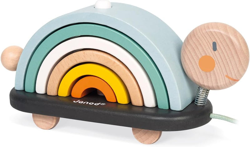 Sweet Cocoon Rainbow Turtle Stacking & Pull Toy