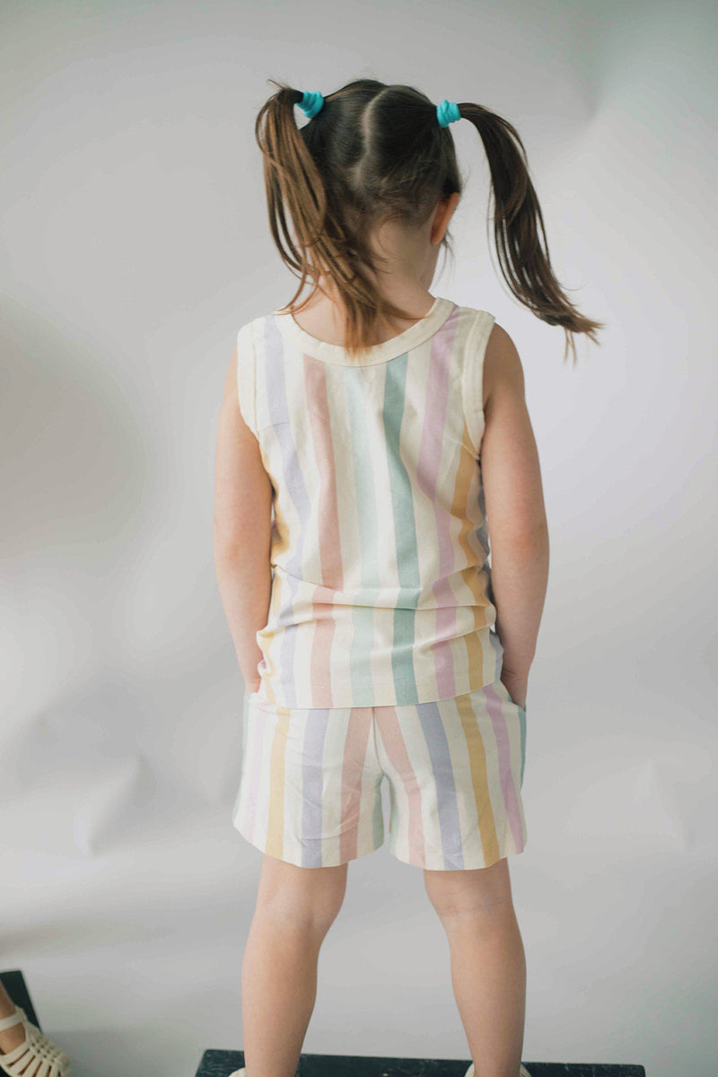 Tank Set in Pastel Stripes (5Y, 6/7Y)