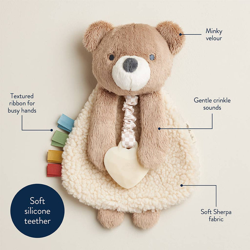Theo the Bear Itzy Friends Lovey Plush + Teether Toy