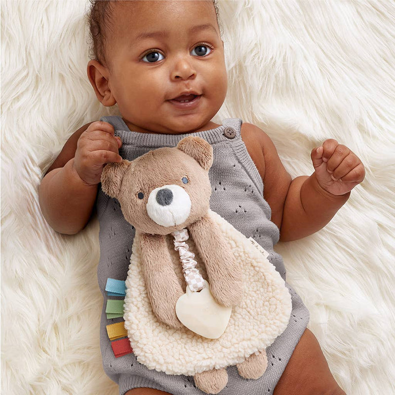 Theo the Bear Itzy Friends Lovey Plush + Teether Toy