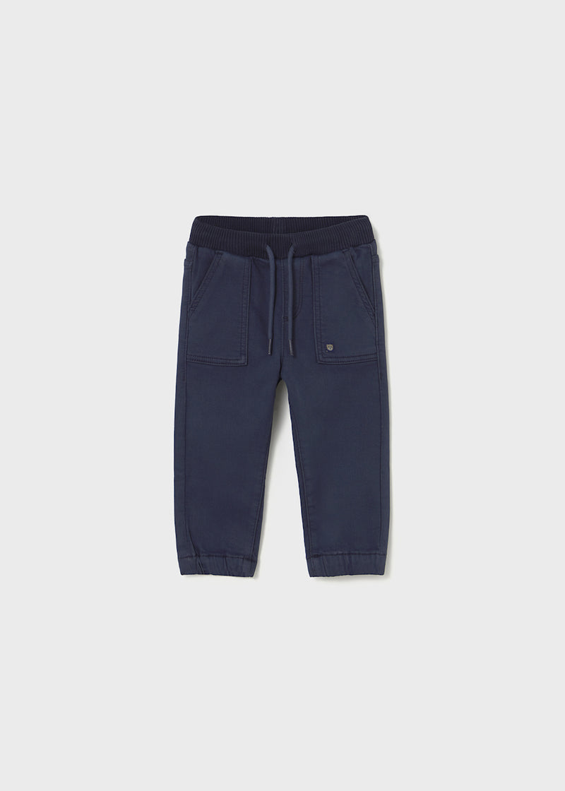 Toddler Twill Joggers - Dark Blue