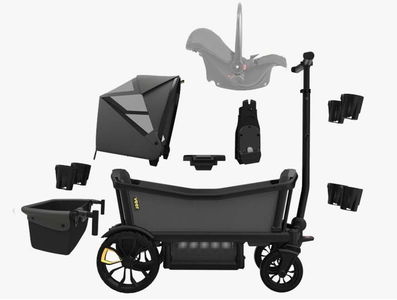 Veer Wagon comes with optional accessories and adapters