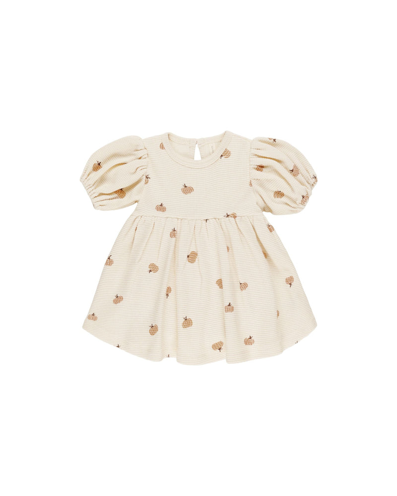 Waffle Babydoll Dress || Pumpkins (3-6 Mo)