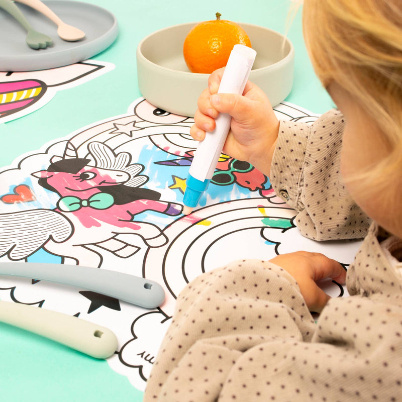 Water Color Placemat - Unicorn
