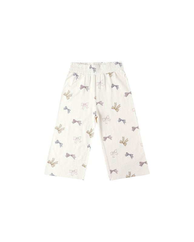 Wide Leg Pant || Bows (18-24mo, 6-7y)