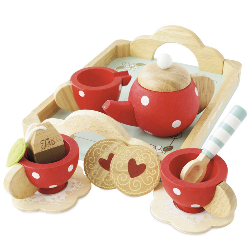 Wooden Honeybake Tea & Tray Set