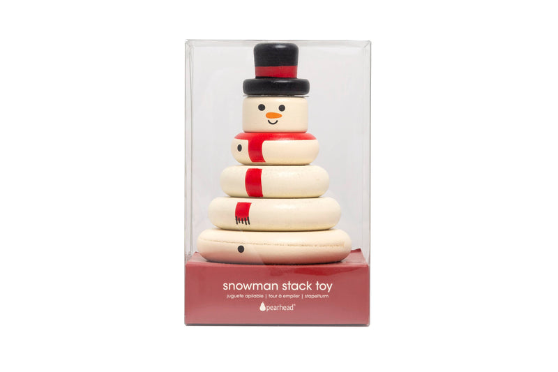 Wooden Snowman Stacking Toy Set