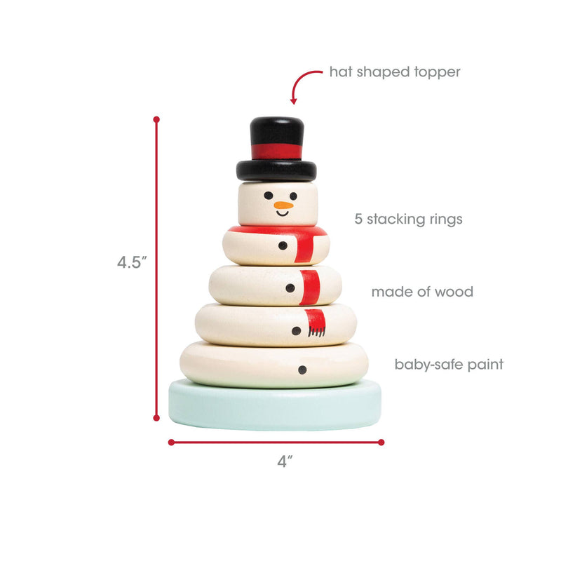 Wooden Snowman Stacking Toy Set