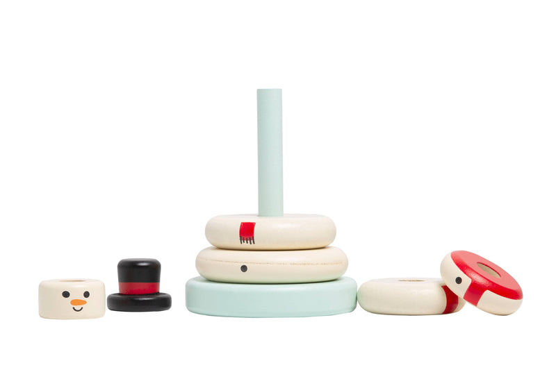Wooden Snowman Stacking Toy Set