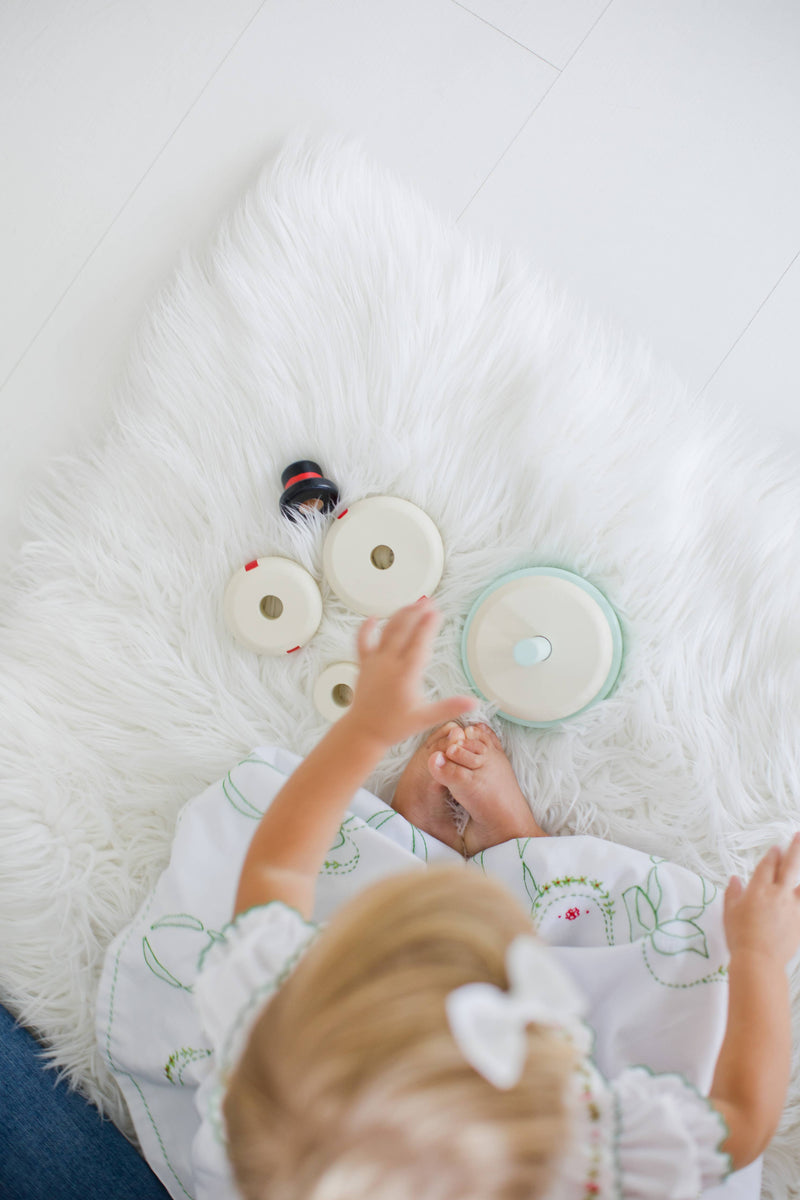 Wooden Snowman Stacking Toy Set