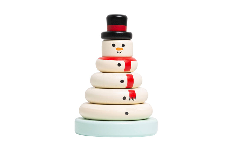 Wooden Snowman Stacking Toy Set