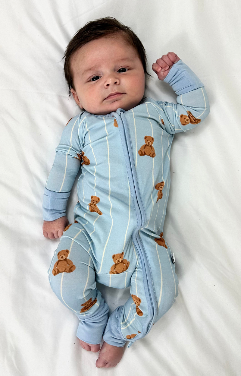 Zipper Footie Pajamas - Cozy Cub