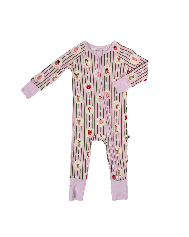 Zipper Footie Pajamas - Sugar Plum Lane