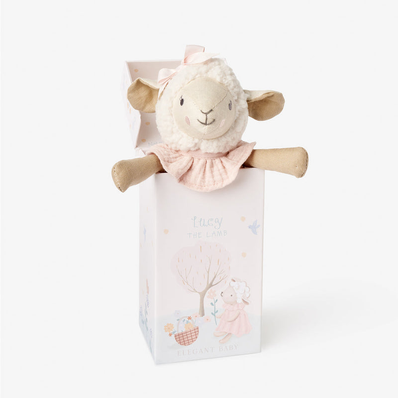 10" Lucy the Lamb Linen Toy