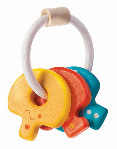 Baby Key Rattle from PlanToys available at Wee Bee Baby Boutique