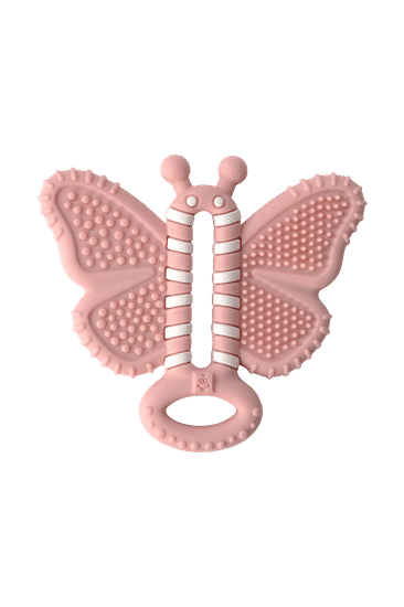 Butterfly Brush - Baby Teether Brush-Wee Bee Baby Boutique