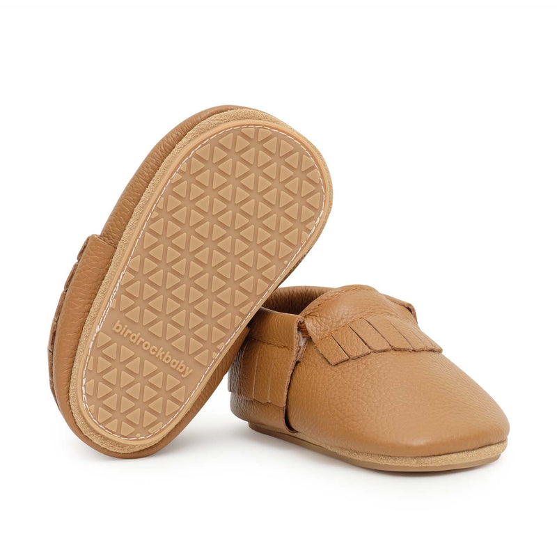 Classic Brown Hard Sole Baby Moccasins