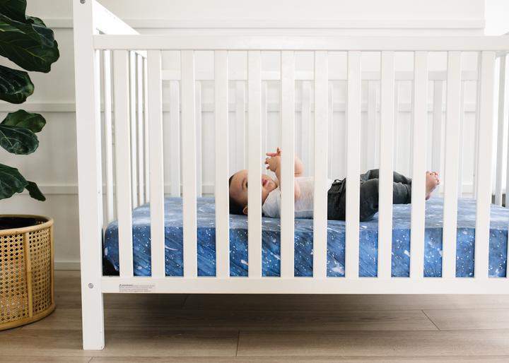 Pearl white crib best sale