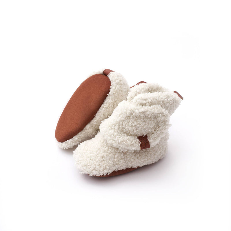 Goumi Sherpa Baby Stay-On Boots - Alabaster