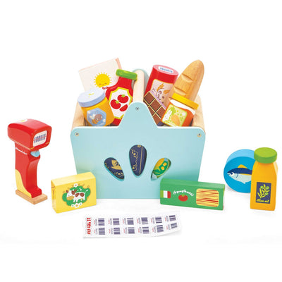 Grocery Set & Scanner - Wooden Toys-Wee Bee Baby Boutique