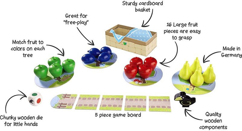 HABA My Very First Games - First Orchard Cooperative Board Game for 2 Year Olds-Wee Bee Baby Boutique