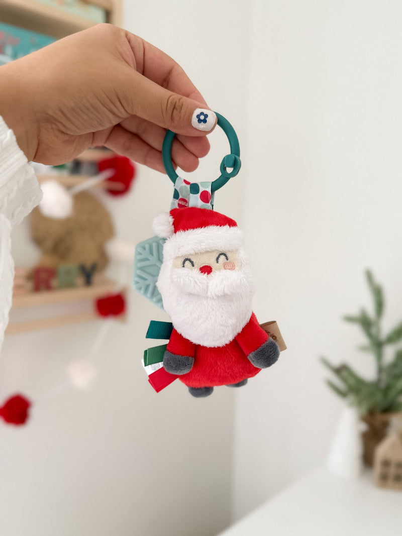 Holiday Santa Itzy Pal Plush + Teether