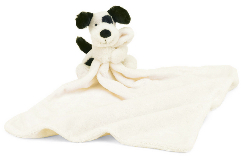 Jellycat Bashful Black & Cream Puppy Soother