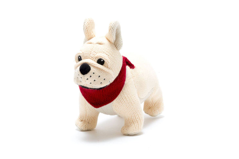 Knitted Bulldog Plush Toy - Large