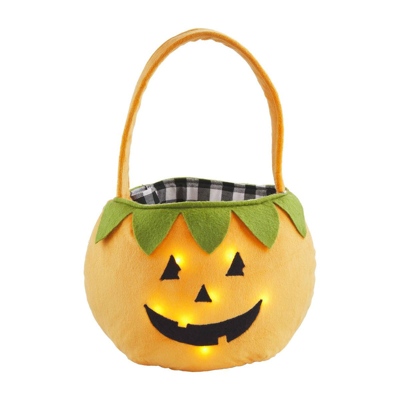 Light-Up Pumpkin Jack-O-Lantern Trick or Treat Bag