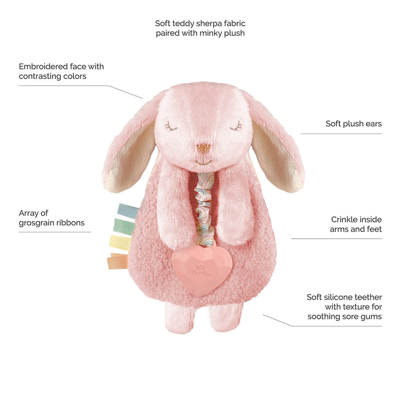 Lovey Bunny Plush and Teether Toy-Wee Bee Baby Boutique