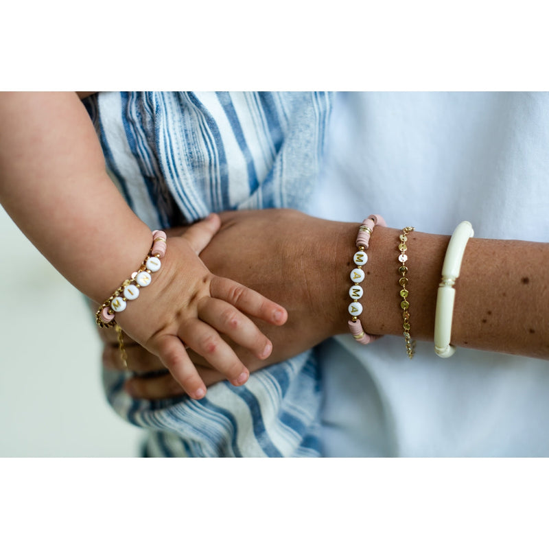 MAMA and MINI Heishi bracelet set-Wee Bee Baby Boutique