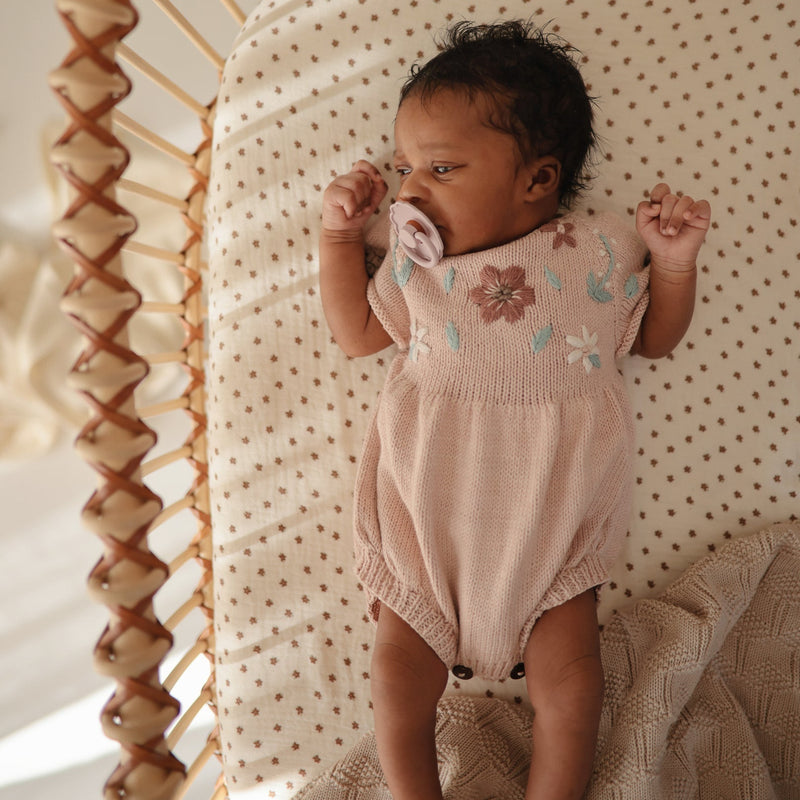 Mushie Mini Crib Sheet Muslin