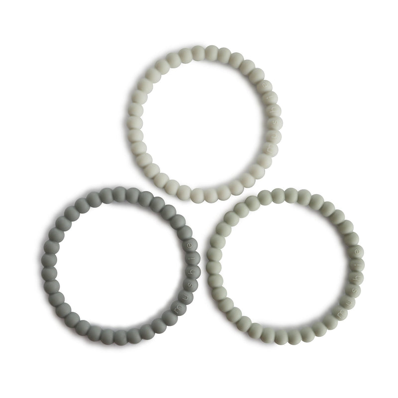 Mushie Pearl Teething Bracelet 3-Pack