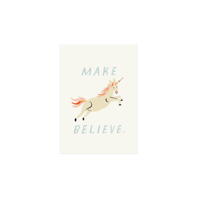 Notes To Self Art Prints - Unicorn Make Believe-Wee Bee Baby Boutique