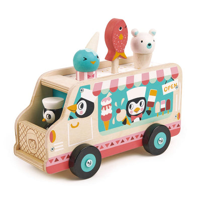 Penguin's Gelato Van - Wooden Toy Set-Wee Bee Baby Boutique