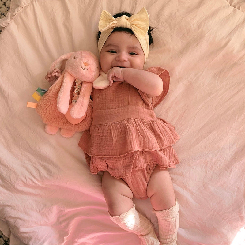 Lovey Bunny Plush and Teether Toy-Wee Bee Baby Boutique