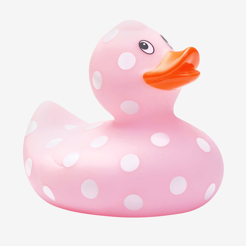 Polka Dot Rubber Duckie - Pink
