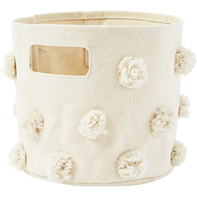 Pom Pom Mini Basket - Natural-Wee Bee Baby Boutique