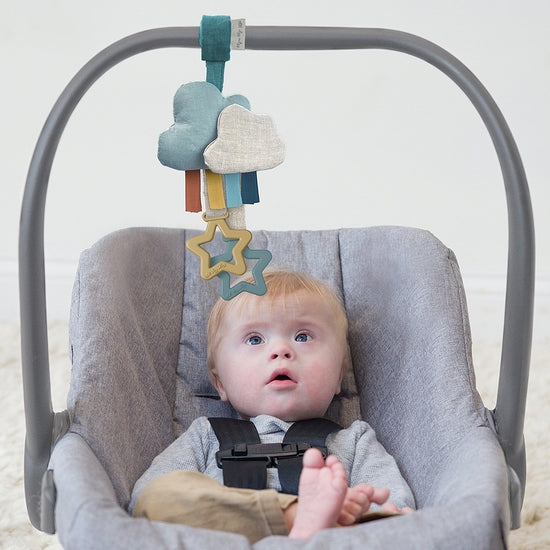 Ritzy Jingle Attachable Travel Toy - Cloud - Wee Bee Baby Boutique