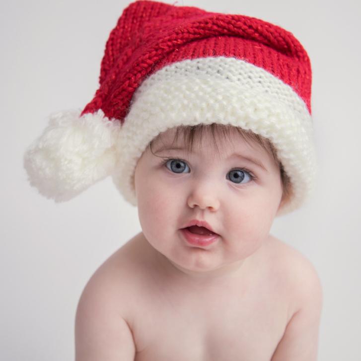 Santa Red Sparkle Stocking Hat - Wee Bee Baby Boutique