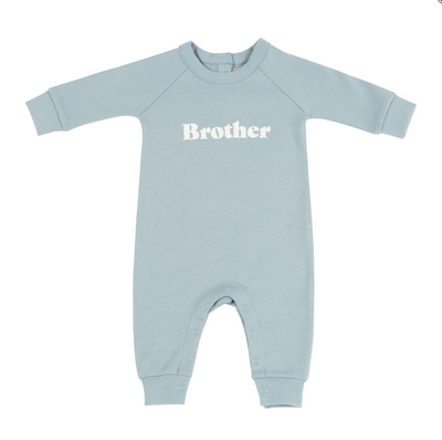 Sky Blue 'Brother' All-in-One Romper-Wee Bee Baby Boutique